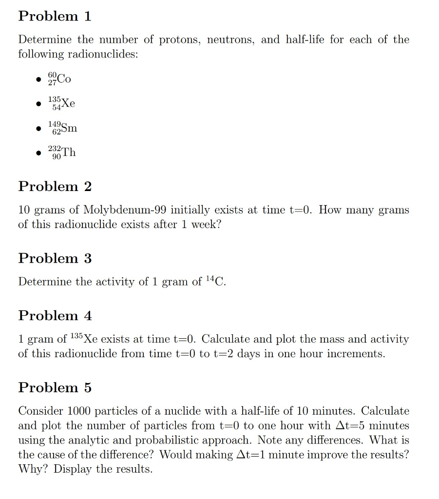 Solved I need to solve some exercises on nuclear power but | Chegg.com