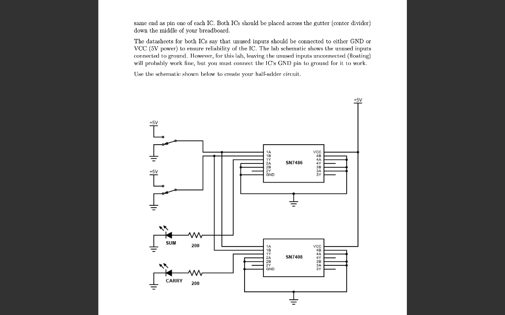 Solved Lab #4 - Half-adder In This Lab You Will Build A | Chegg.com