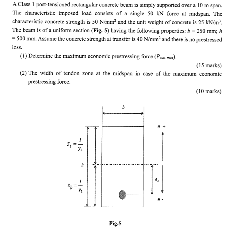 solved-a-class-1-post-tensioned-rectangular-concrete-beam-is-chegg