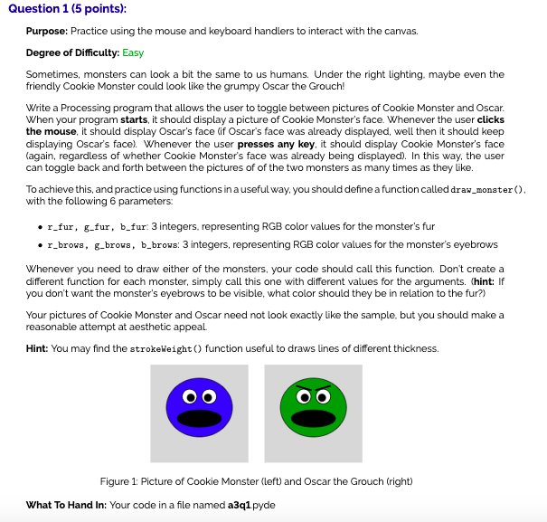 Solved Question 1 (5 points): Purpose: Practice using the | Chegg.com