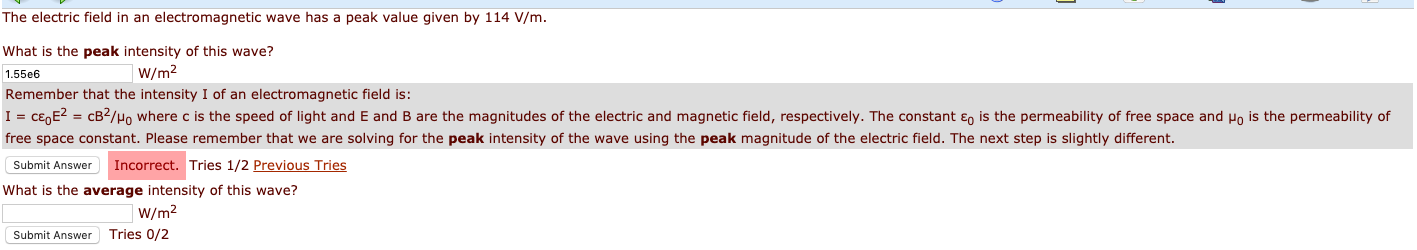 Solved The electric field in an electromagnetic wave has a | Chegg.com