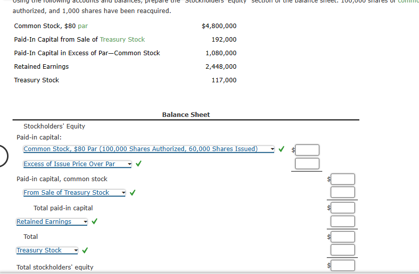 Solved authorized, and 1,000 shares have been reacquired. | Chegg.com