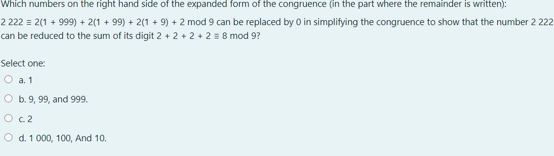 Solved Which numbers on the right hand side of the expanded | Chegg.com
