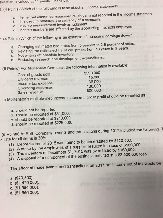 Solved uestion is valued at 11 points. Thank you . (4 | Chegg.com