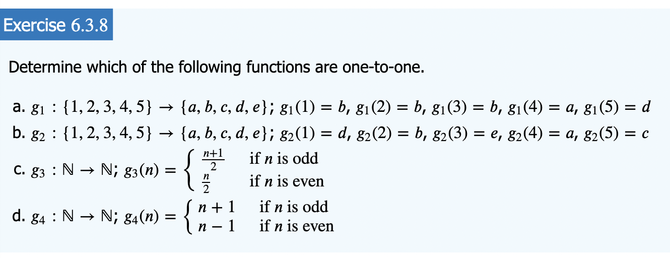 Solved Determine which of the following functions are | Chegg.com