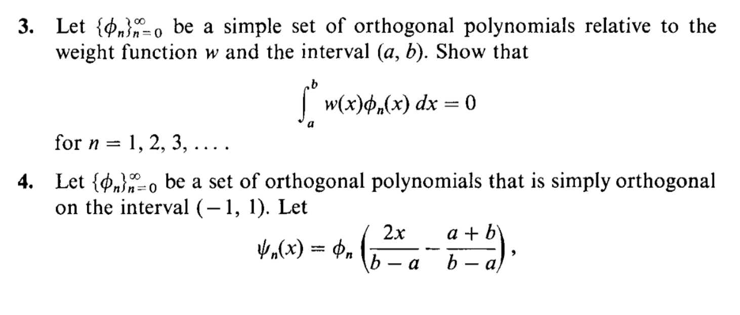 3. Let {ønnbe a simple set of orthogonal polynomials | Chegg.com