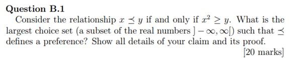 Solved Question B.1 Consider The Relationship R 3 Y If And | Chegg.com