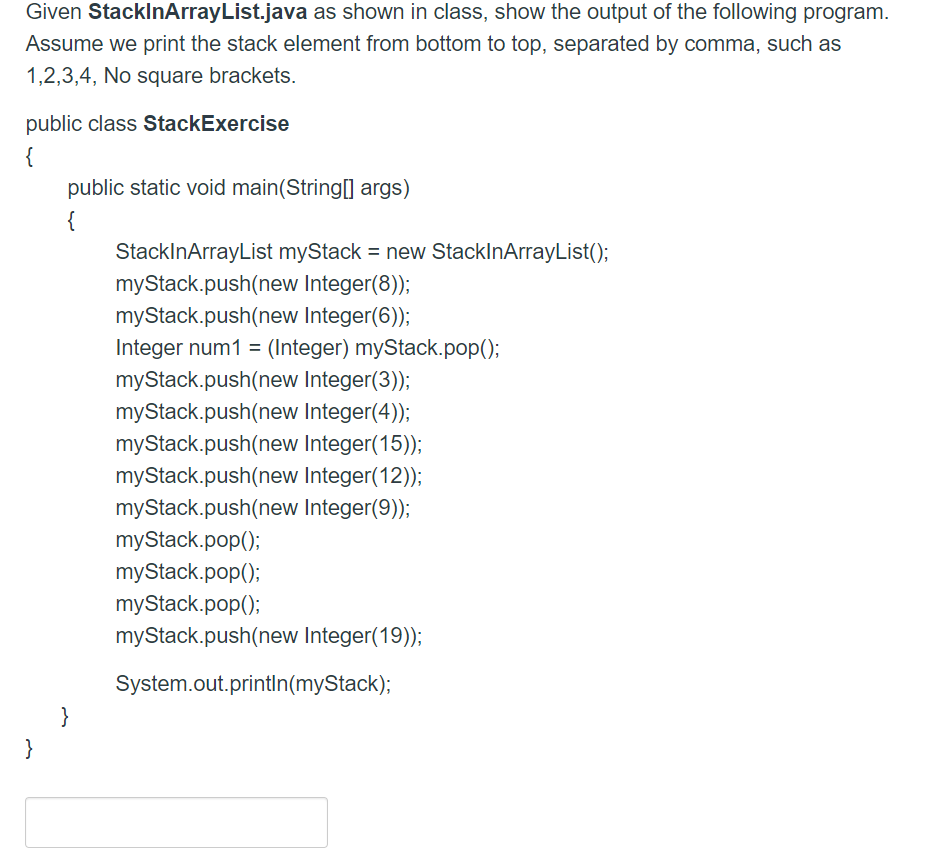 Solved CSE Quiz #16 This is a short Java quiz. Please | Chegg.com