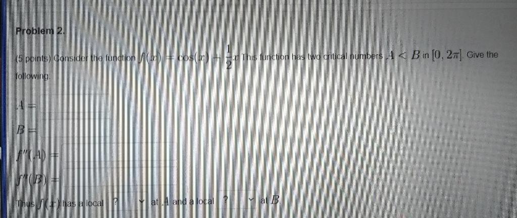 Solved Problem 2. ( 5 points) consider the function VCD | Chegg.com