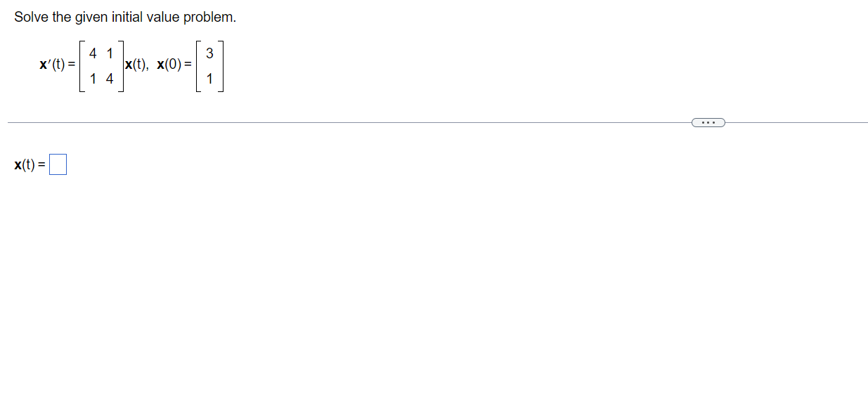 Solved Solve the given initial value problem. | Chegg.com