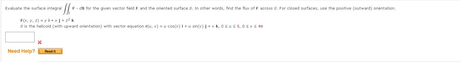 Solved F X Y Z Yi Xj Z2k S Is The Helicoid With Upward