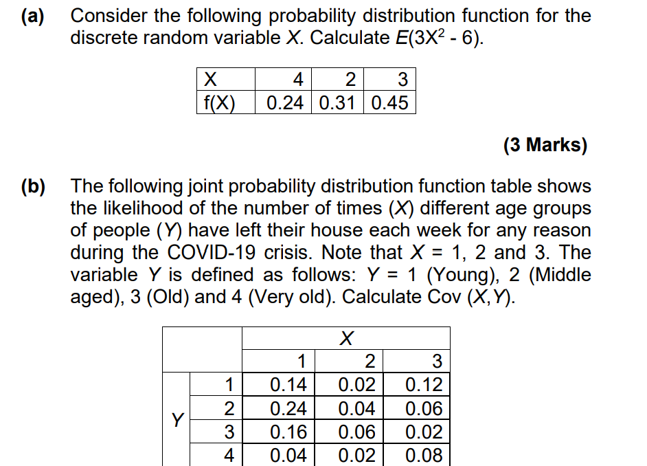 Solved (a) Consider The Following Probability Distribution | Chegg.com