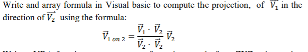 Write and array formula in Visual basic to compute | Chegg.com