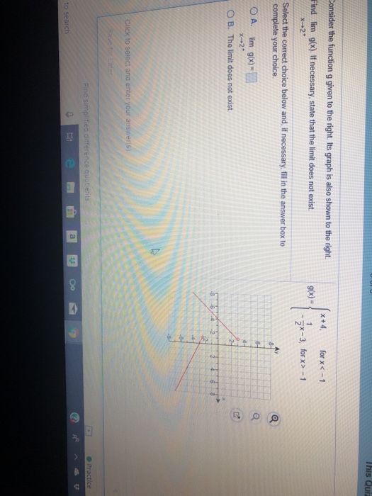 Solved Consider the function g given to the right. Its graph | Chegg.com