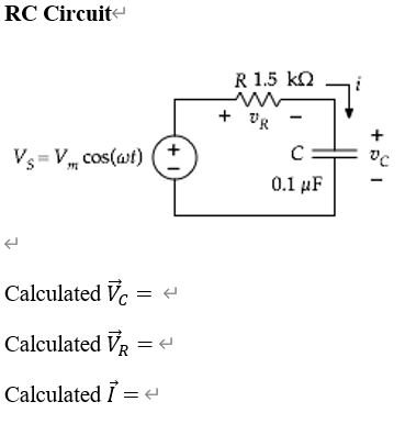 Solved Experiment 1. RC Circuit Build the RC circuit shown | Chegg.com