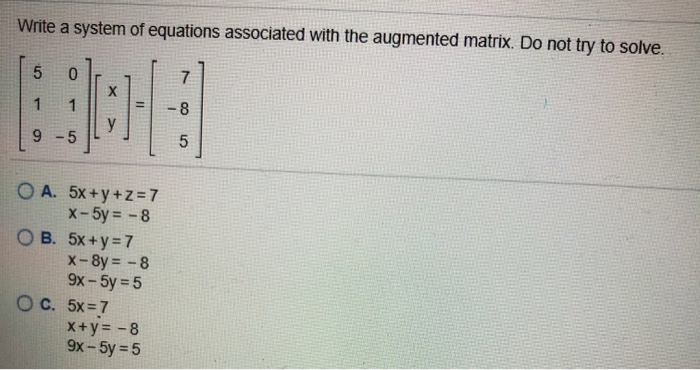 Solved Identify the row operation that produces the Chegg