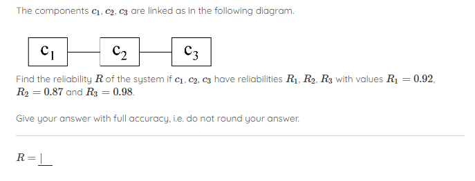Solved The components c1,c2,c3 are linked as in the | Chegg.com