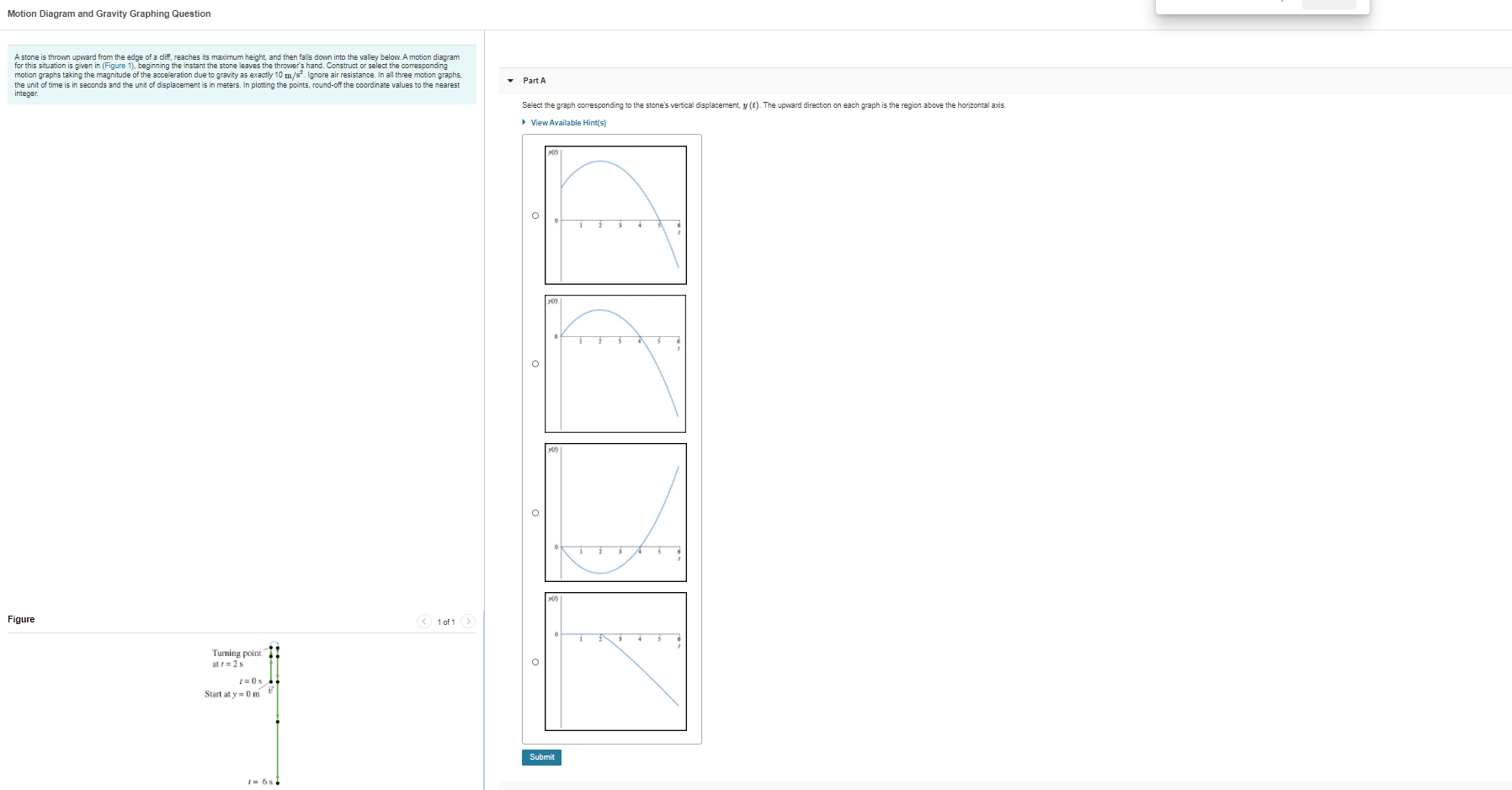 solved-motion-diagram-and-gravity-graphing-question-a-stone-chegg