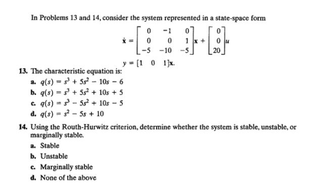 Solved In Problems 13 and 14, consider the system | Chegg.com
