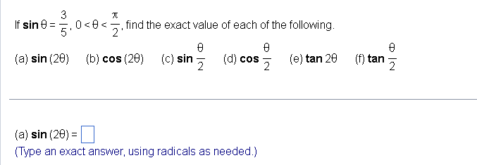 Solved If Sinθ=53,0