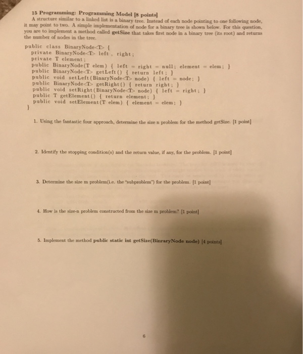 Solved 15 Programming: Programming Model [8 points A | Chegg.com