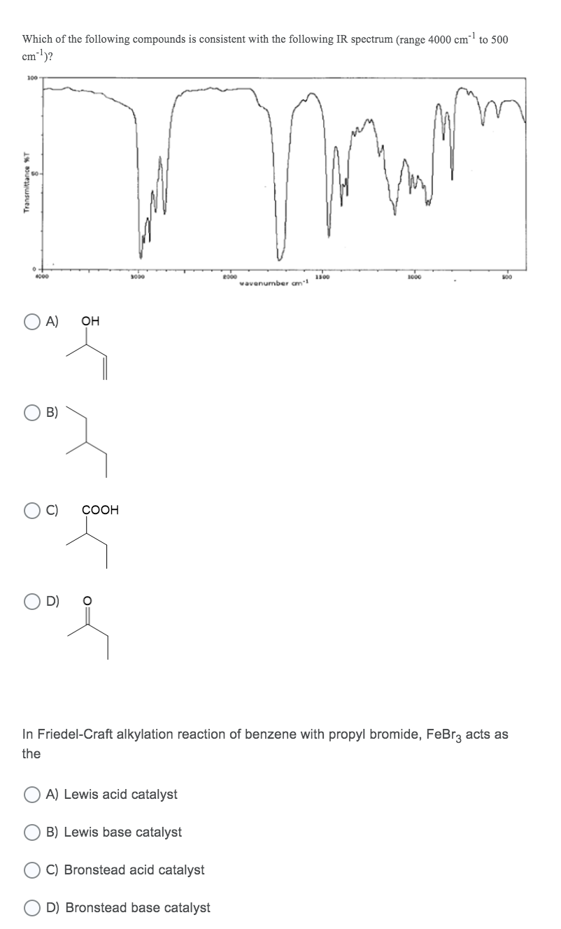 Solved Which Of The Following Compounds Is Consistent With Chegg Com