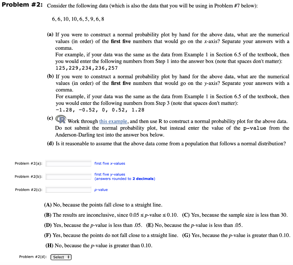 Solved Problem #2: Consider the following data (which is | Chegg.com