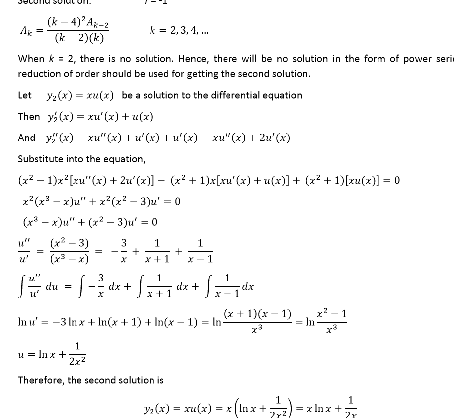 Solved (k - 4)2ak-2 When K 2, There Is No Solution. Hence, 