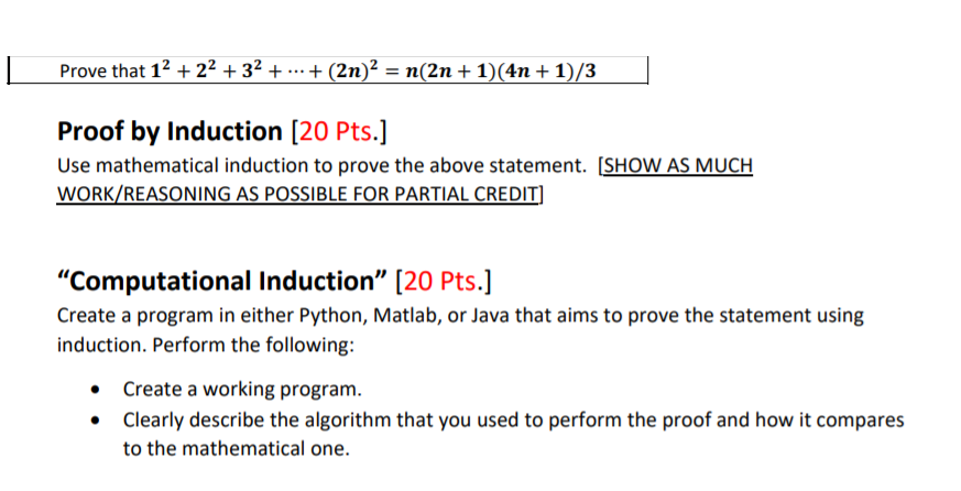 use proof of induction to prove the statement is | Chegg.com