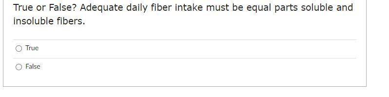fiber is a good source of energy true or false