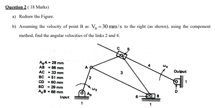 Solved Question 2 ( 18 Marks) a) Redraw the Figure. b) | Chegg.com