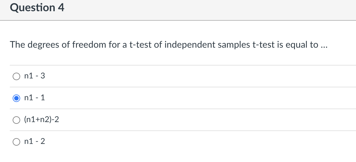how to calculate degrees of freedom for independent samples t test