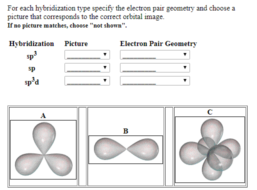 Solved For Each Hybridization Type Specify The Electron Pair 7068