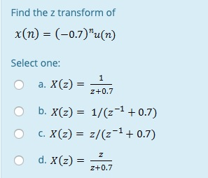 Solved What Type Of Filter Is Described By Following | Chegg.com