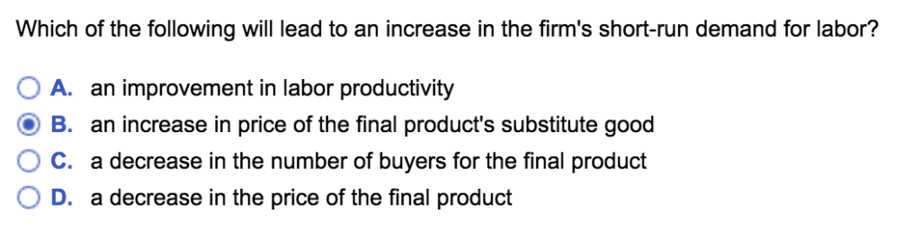 Solved Which of the following will lead to an increase in | Chegg.com
