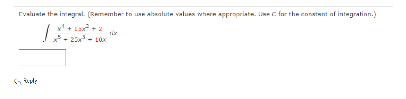 Solved Evaluate the integral. (Remember to use absolute | Chegg.com