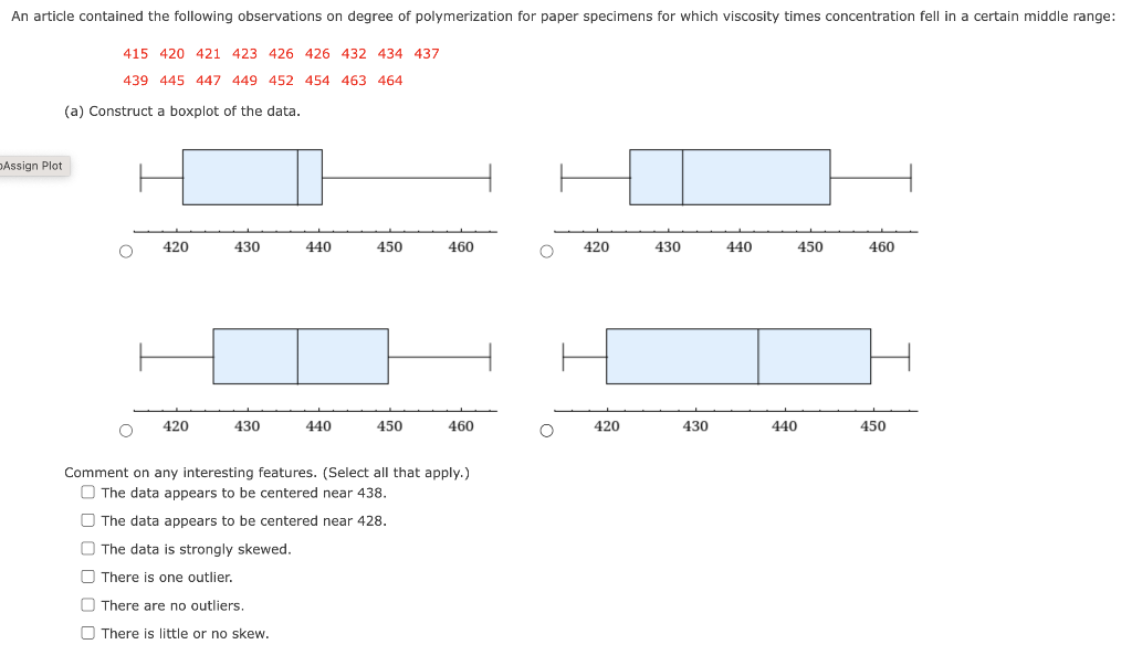 Solved An article contained the following observations on | Chegg.com