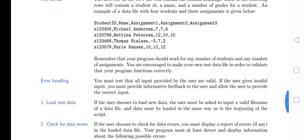 Program for grading students Introduction In this | Chegg.com
