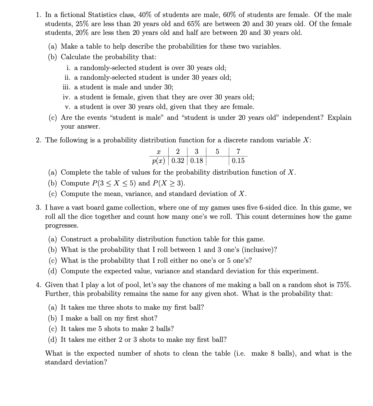 Solved Could i have all 4 ﻿questions answered please.In a | Chegg.com