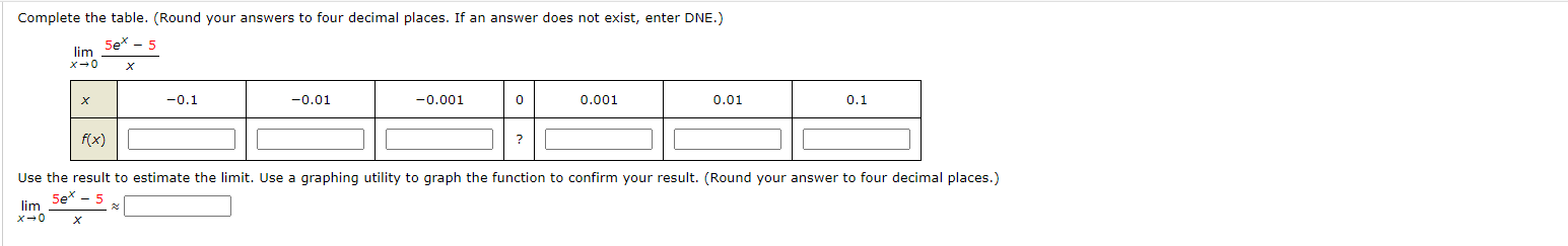 Solved Complete the table. (Round your answers to four | Chegg.com