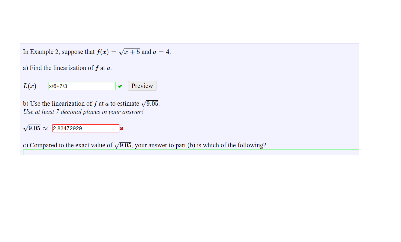 In Example 2 Suppose That F X Vae 5 And A 4 A Chegg Com