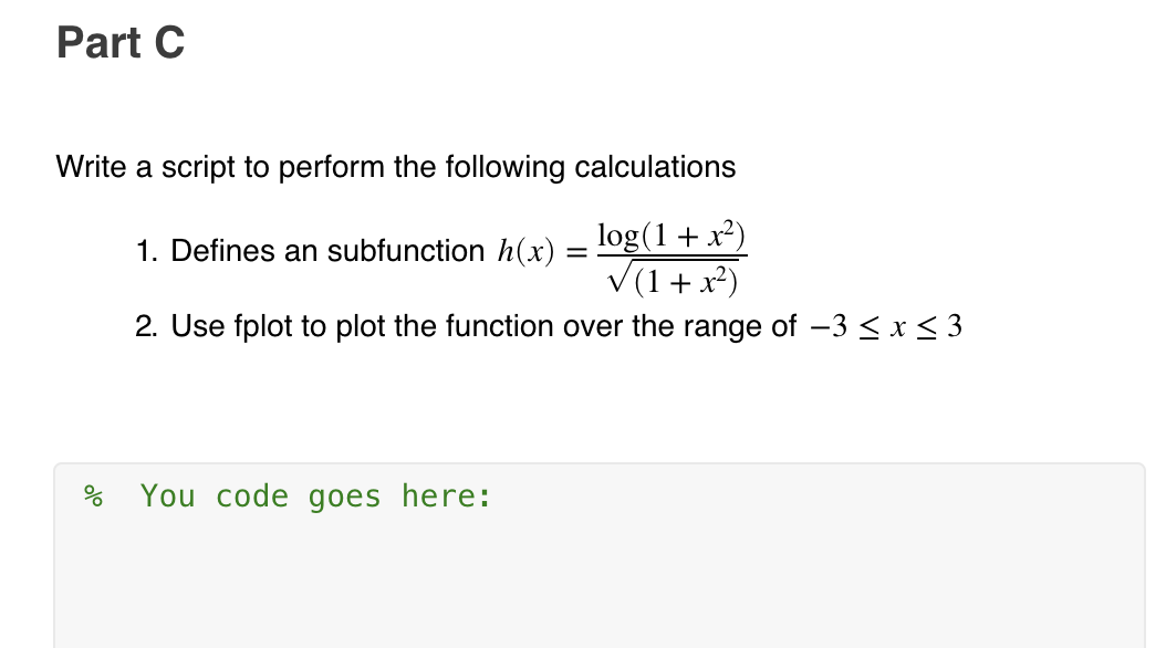 Solved Part A. Write a script to perform the following | Chegg.com