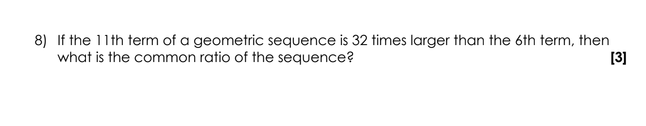 find the 8th term of the geometric sequence 8 16 32