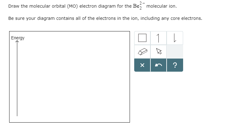 Solved Draw the molecular orbital (MO) electron diagram for | Chegg.com