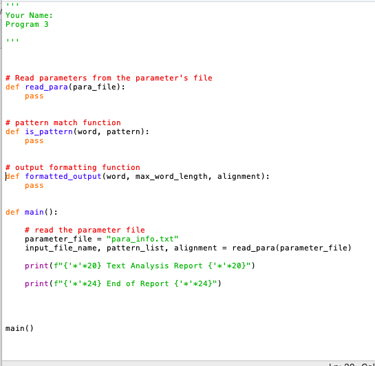 Solved PYTHON Text pattern identification is a process to | Chegg.com