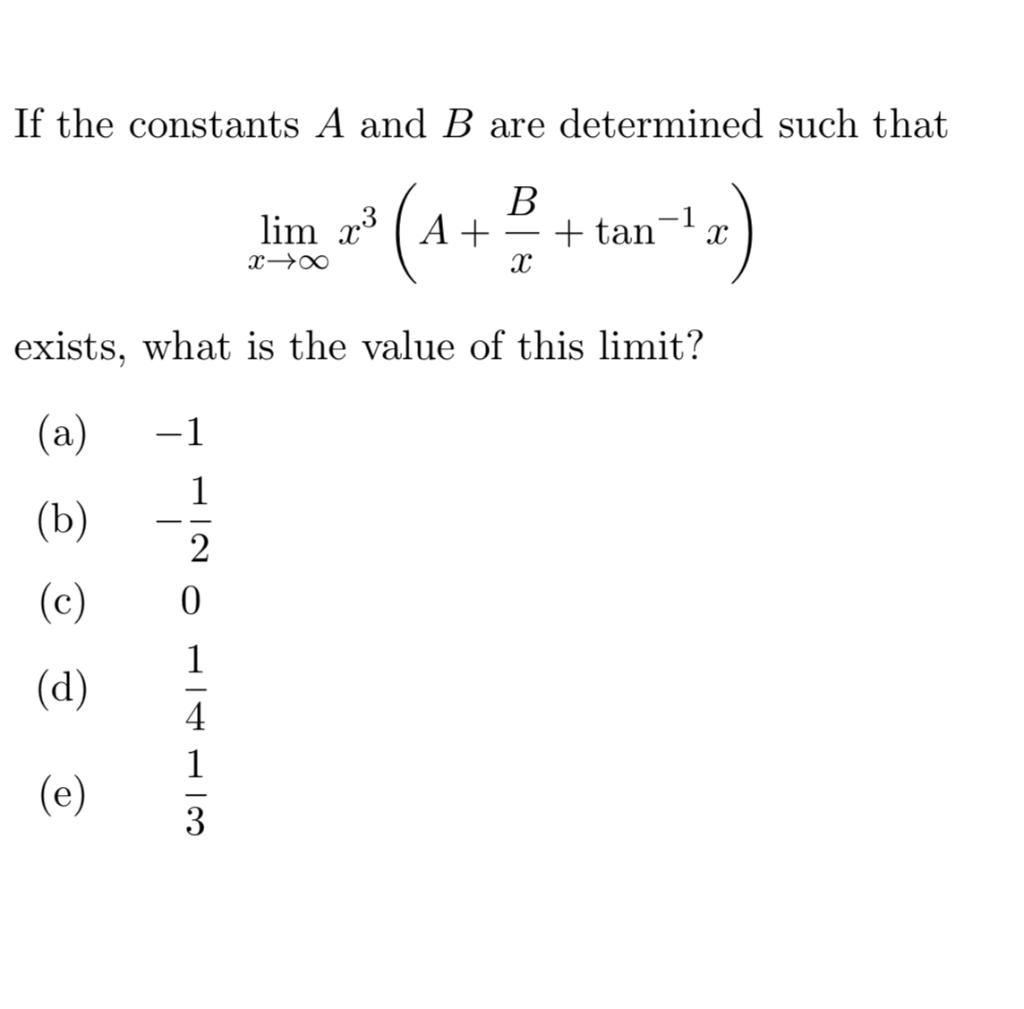 Solved If The Constants A And B Are Determined Such That B | Chegg.com