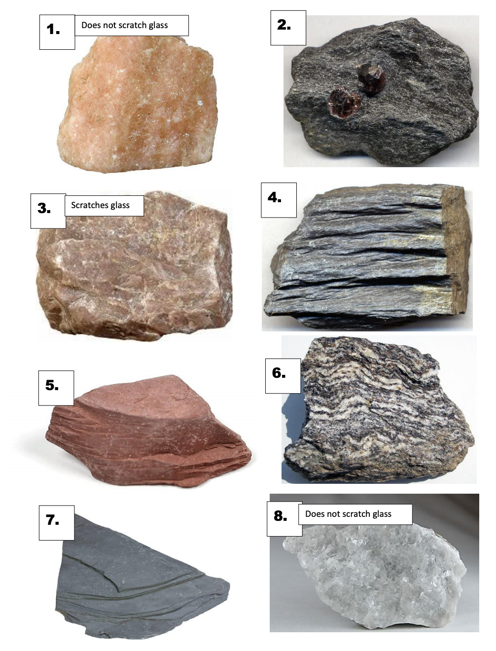 Solved Metamorphic Rock Assignment #2 Name 1. Complete the | Chegg.com