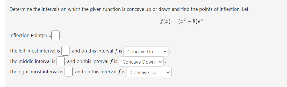 Solved Determine the intervals on which the given function | Chegg.com