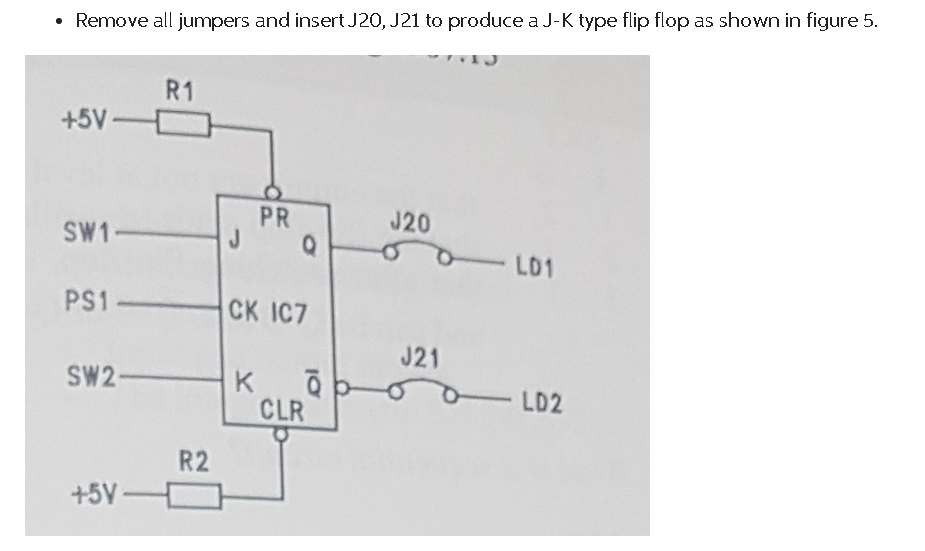 Solved Turn switch SW1 in position 1. Remove jumper | Chegg.com
