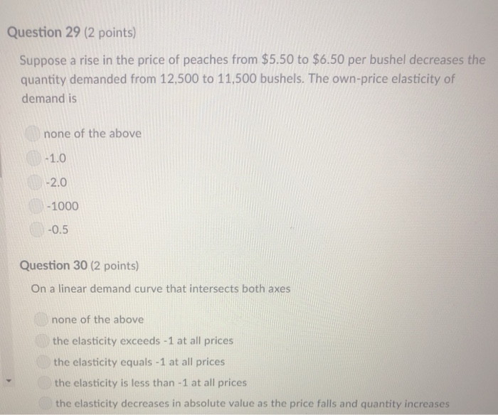 Solved Question 29 (2 points) Suppose a rise in the price of | Chegg.com